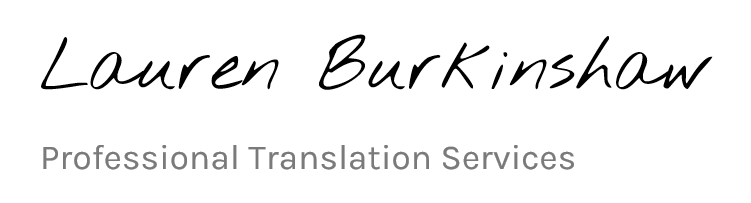 Lauren Burkinshaw, Translation Services